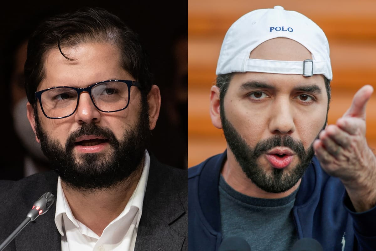 El presidente de chile, Gabriel Boric, y su par salvadoreño, Nayib Bukele