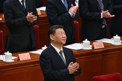 El presidente de China, Xi Jinping, en la ceremonia de apertura de la Conferencia Consultiva Política del Pueblo Chino