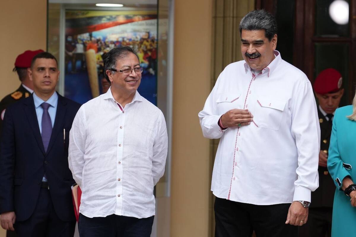 El presidente de Colombia, Gustavo Petro, y el de Venezuela, Nicolás Maduro