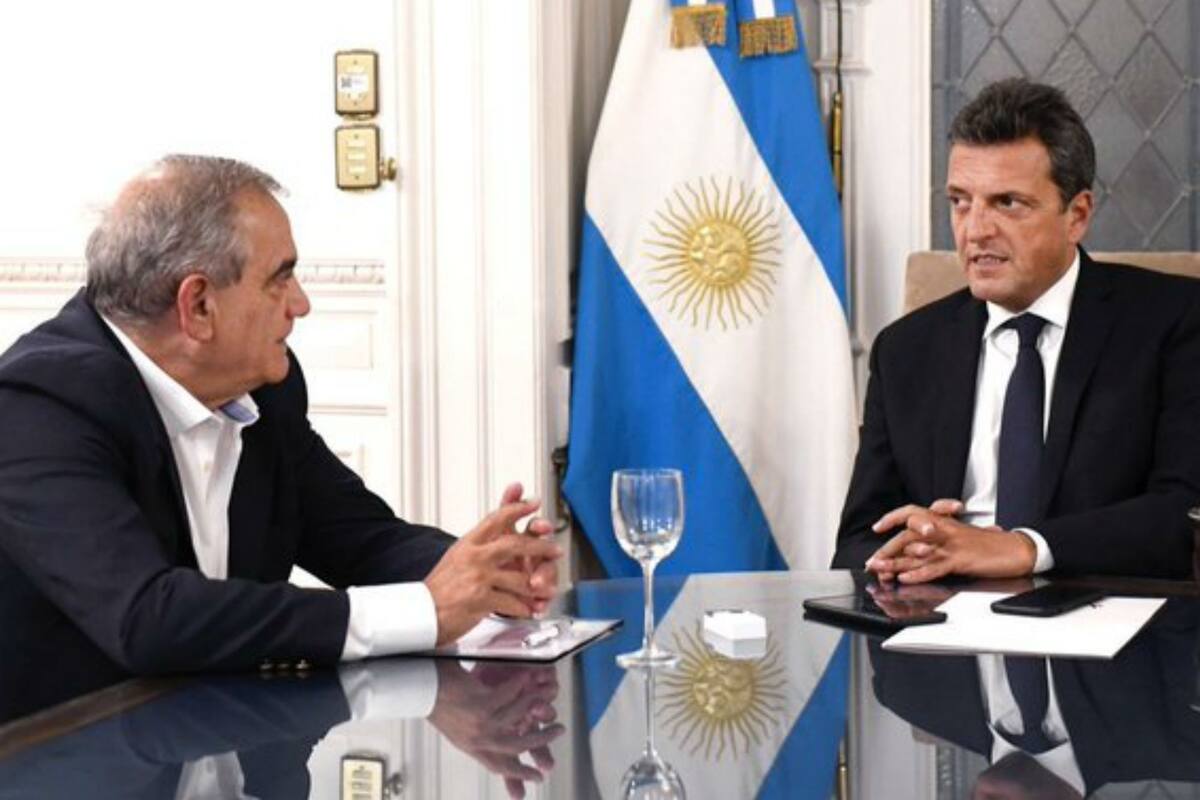 El presidente de Coninagro con Sergio Massa