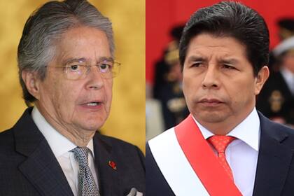 El presidente de Ecuador, Guillermo Lasso, y el expresidente de Perú, Pedro Castillo