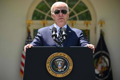 El presidente de EE. UU., Joe Biden, anuncia su nominación del general de la Fuerza Aérea Charles Brown, Jr., para servir como el próximo presidente del Estado Mayor Conjunto, en el jardín de rosas de la Casa Blanca en Washington, DC, 25 de mayo de 2023