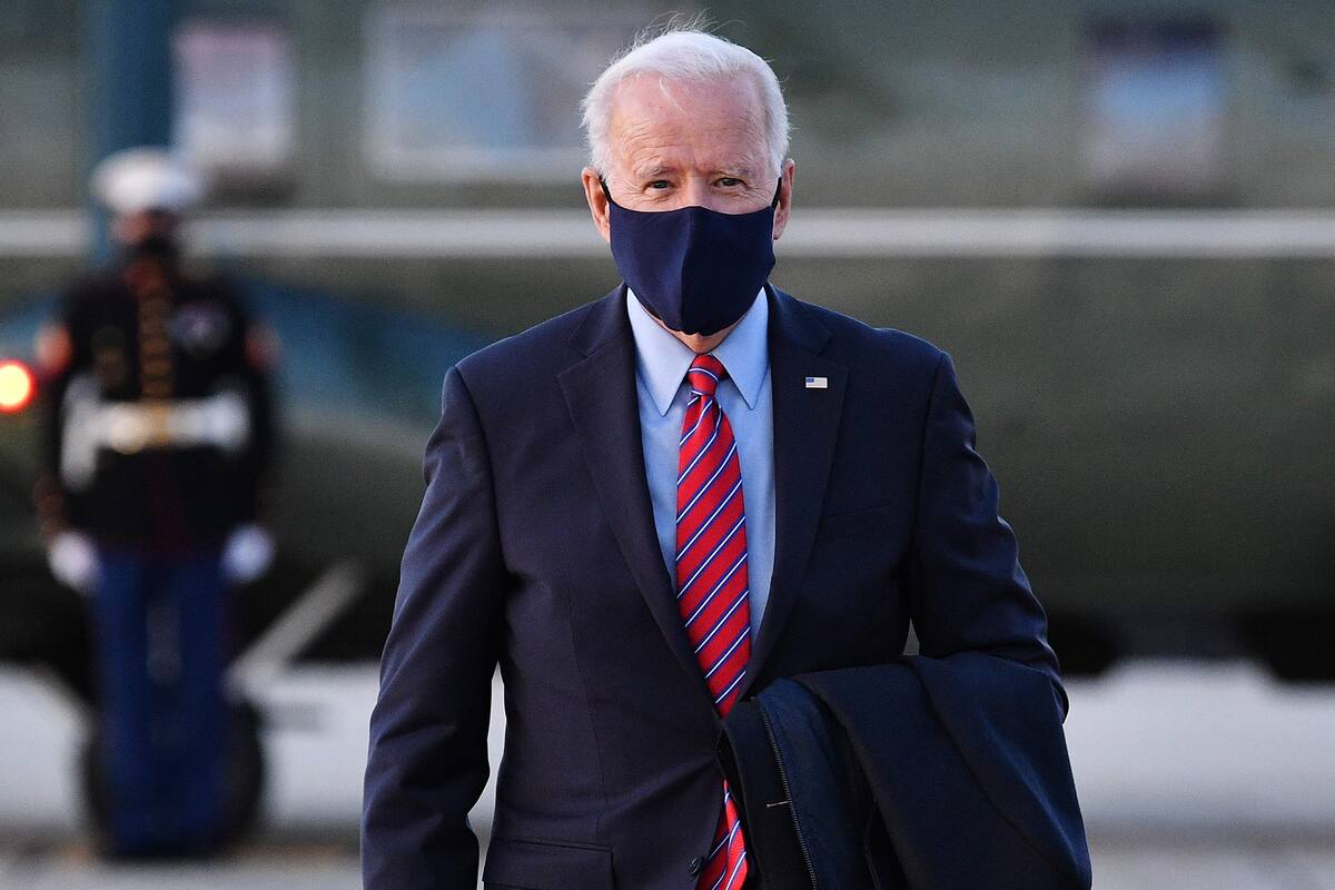 El presidente de EE. UU. Joe Biden, en Maryland