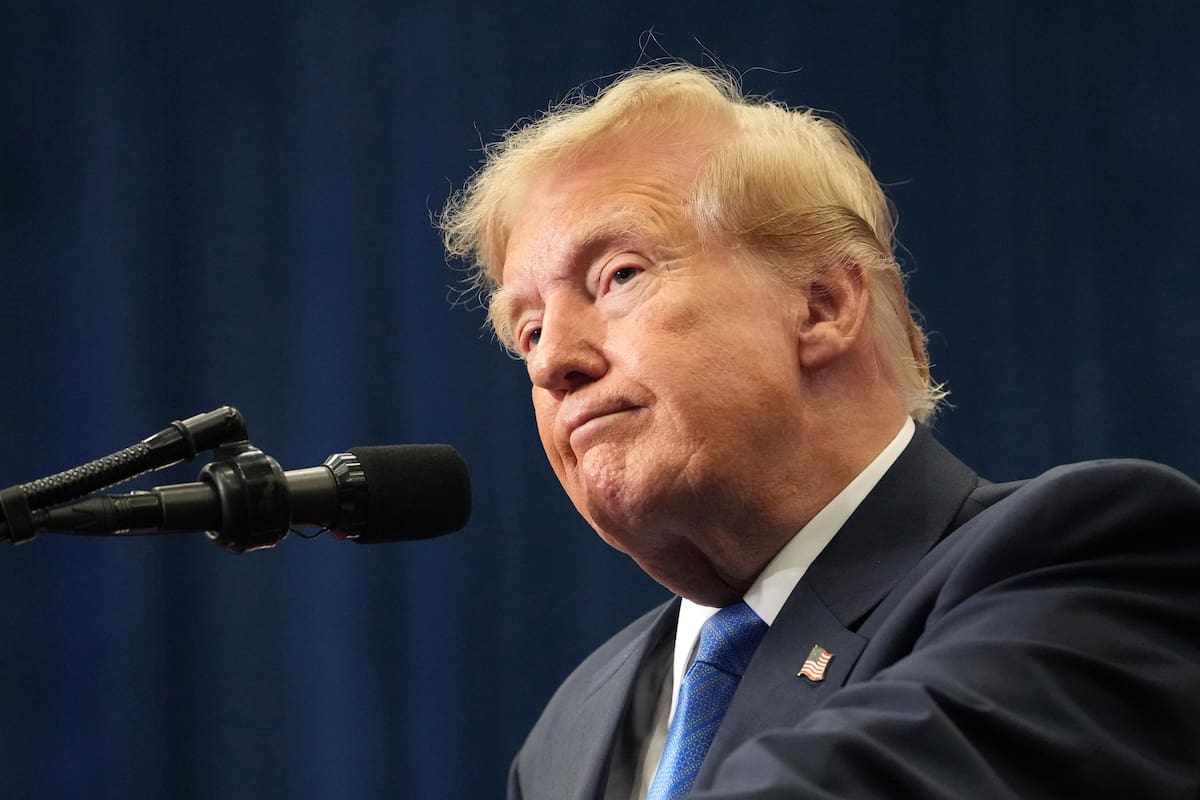 El presidente de Estados Unidos, Donald Trump, habla en un evento para presentar la Medalla de Honor Espacial del Congreso a la tripulación del Artemis II, el viernes 28 de agosto de 2026, en el Johnson Space Center en Houston (Archivo)