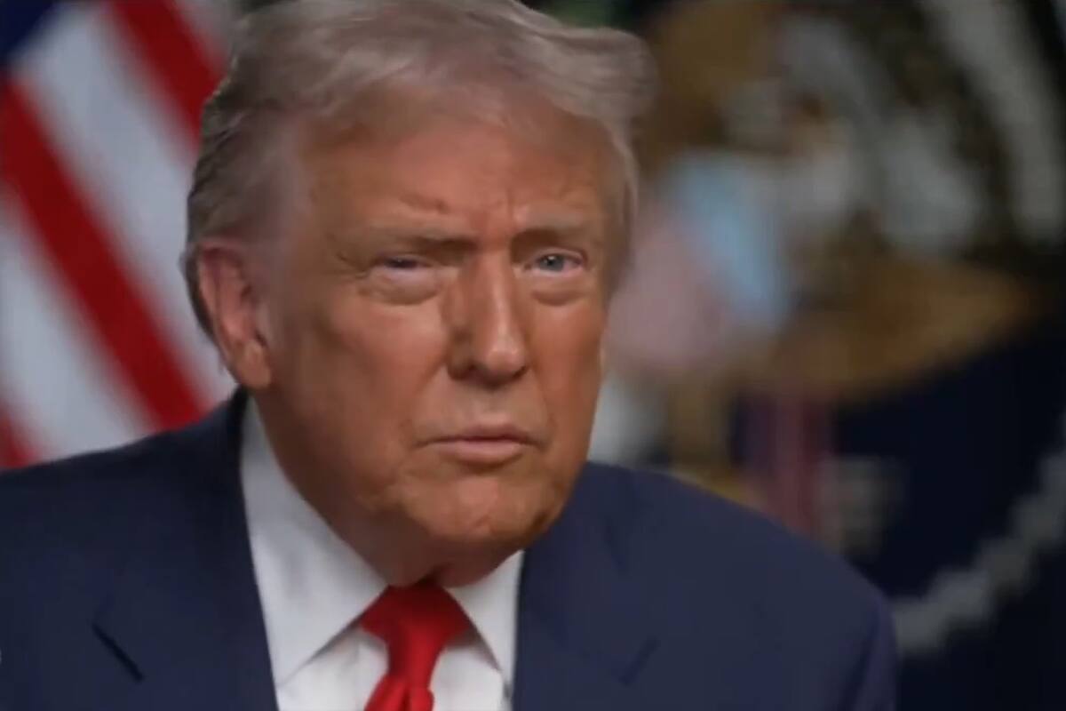 El presidente de Estados Unidos, Donald Trump, entrevistado en CBS