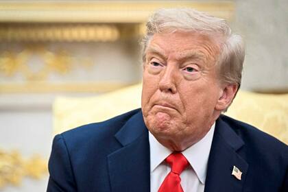 El presidente de Estados Unidos, Donald Trump, durante una reunión con el presidente ucraniano, Volodimir Zelensky