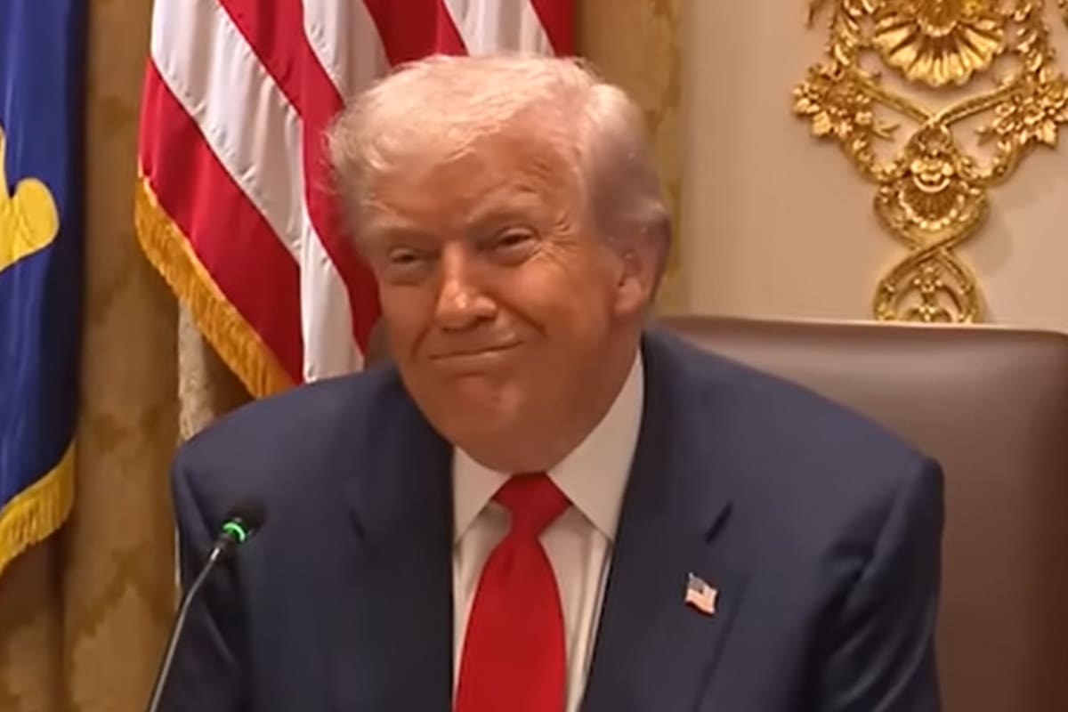 El presidente de Estados Unidos, Donald Trump, durante la visita de Javier Milei a la Casa Blanca