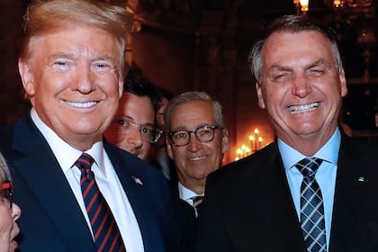 El presidente de Estados Unidos Donald Trump junto a su homólogo brasileño Jair Bolsonaro
