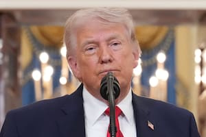 El presidente de Estados Unidos, Donald Trump, habla sobre la guerra con Irán desde el Corredor Estatal de la Casa Blanca