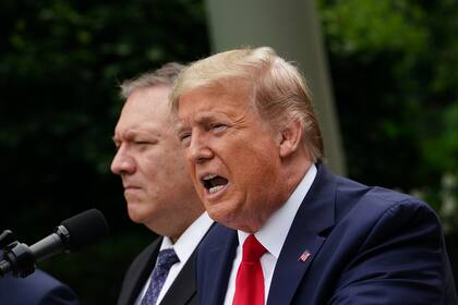 El presidente de Estados Unidos, Donald Trump, hoy en conferencia de prensa