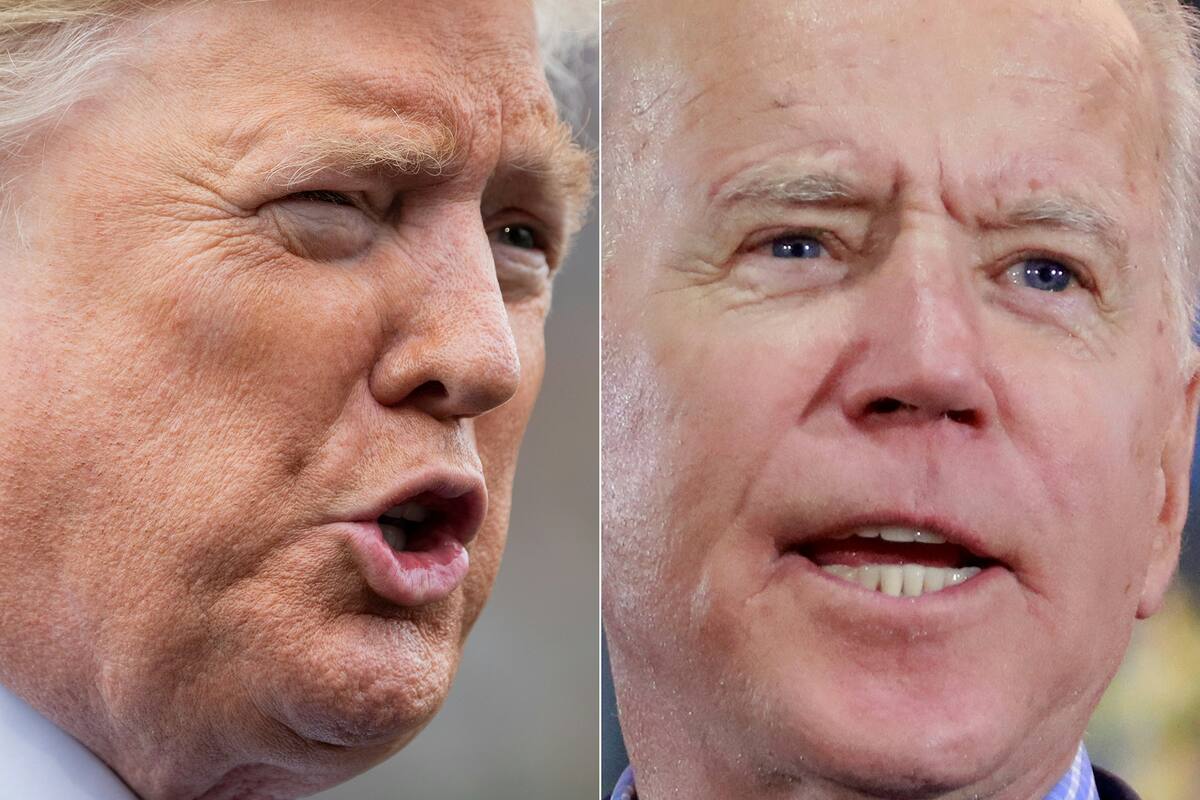 El presidente de Estados Unidos Donald trump y el candidato demócrata Joe Biden