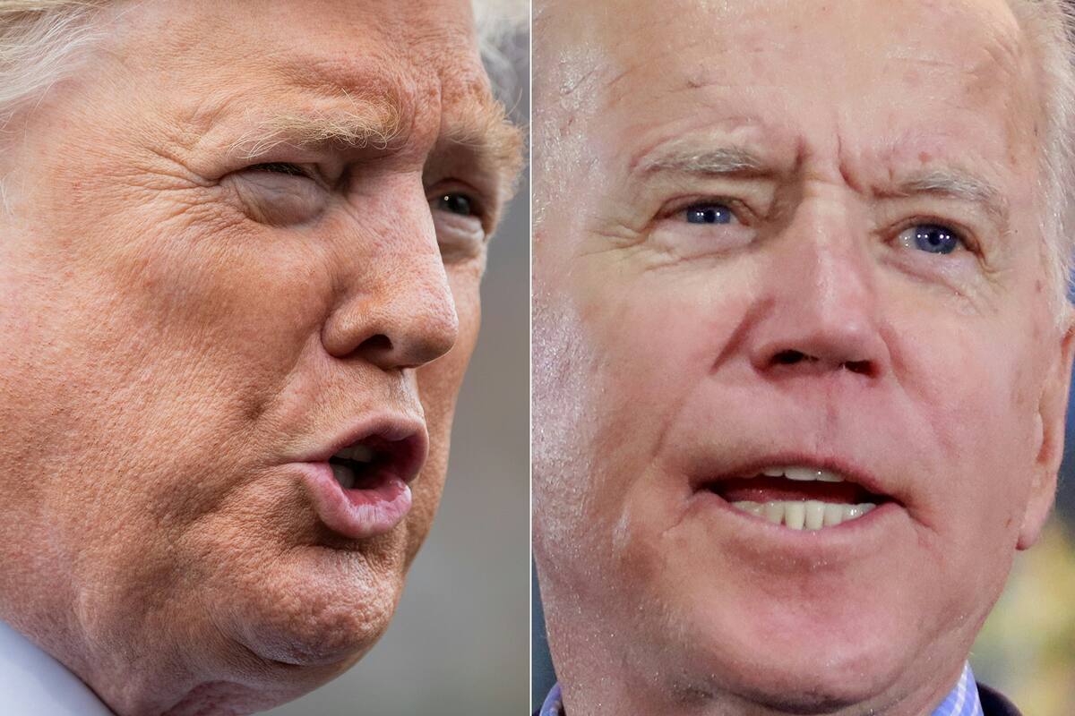 El presidente de Estados Unidos, Donald Trump, y el candidato demócrata Joe Biden