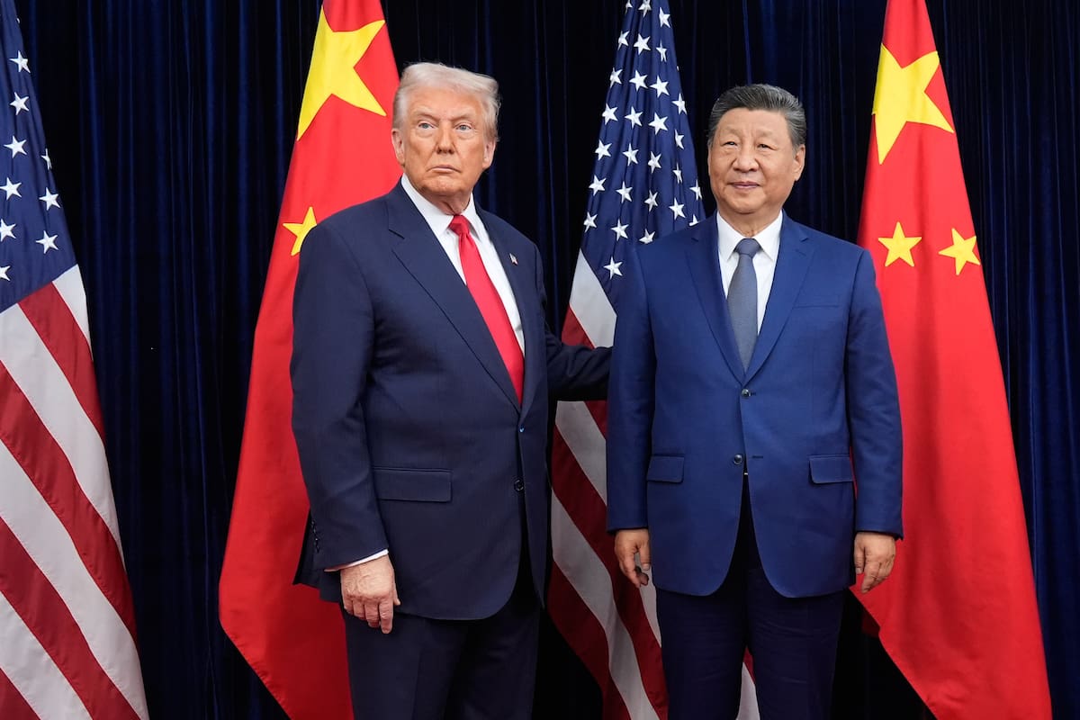 El presidente de Estados Unidos Donald Trump y su homólogo chino Xi Jinping (AP/Mark Schiefelbein)