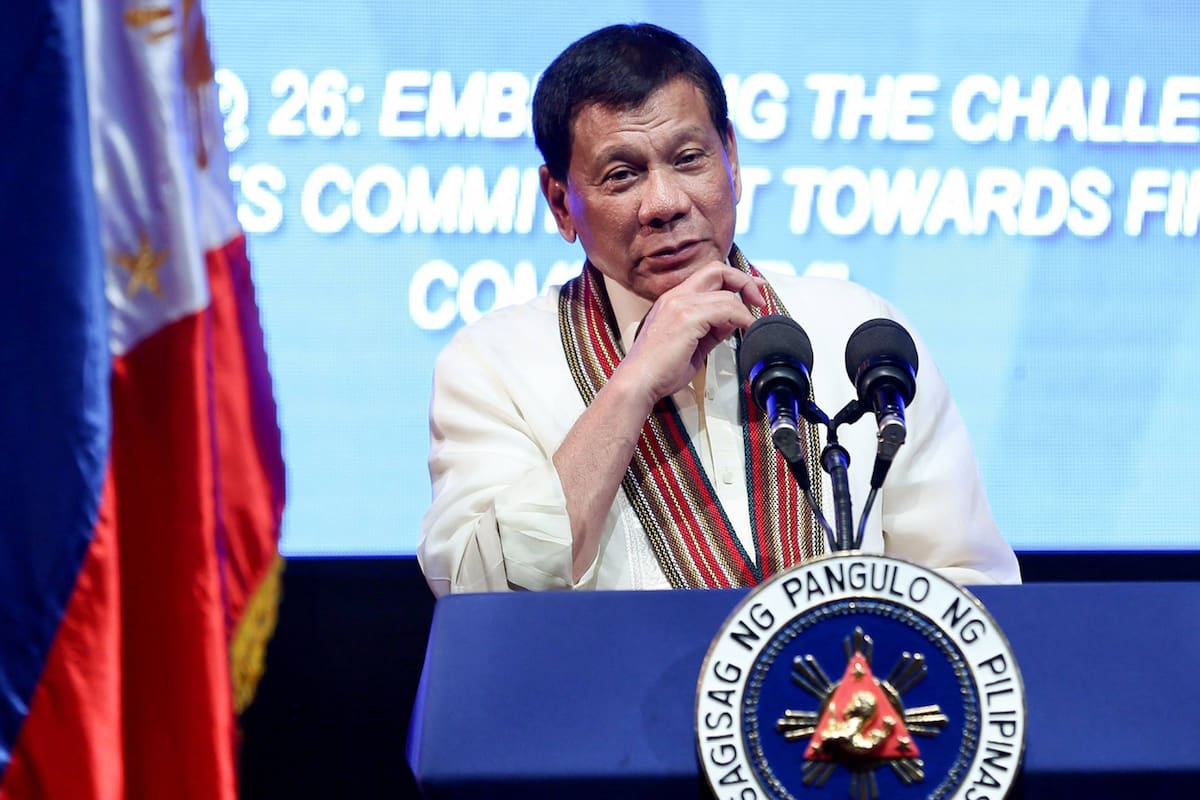 El presidente de Filipinas Rodrigo Duterte