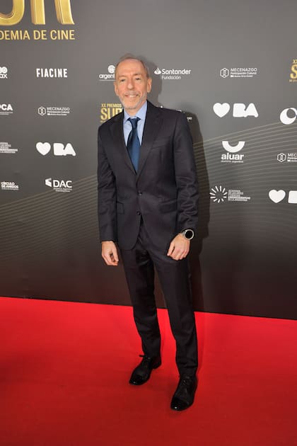 El presidente de la Academia del cine local en la alfombra roja de los Premios Sur 2026