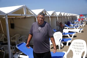 El presidente de la AFA, Claudio Tapia, en su contacto con LA NACION