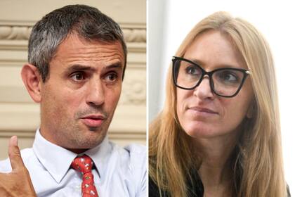 El presidente de la Cámara de Diputados, Martín Menem, junto a la diputada nacional de Unión por la Patria (UxP), Florencia Carignano