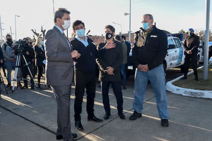 El presidente de la Cámara de Diputados, Sergio Massa, habló sobre la ley de Ganancias en un acto que compartió con Axel Kicillof, Sergio Berni y Fernando Espinoza en La Matanza.