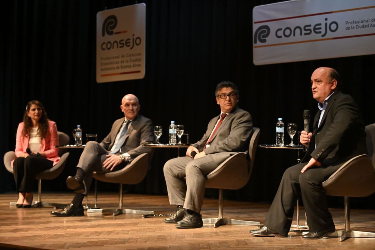 El presidente de la Comisión de Presupuesto, José Luis Espert, en el Consejo Profesional de Ciencias Económicas