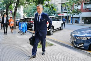El presidente de la Corte Suprema, Horacio Rosatti, al llegar al Palacio de Tribunales esta mañana