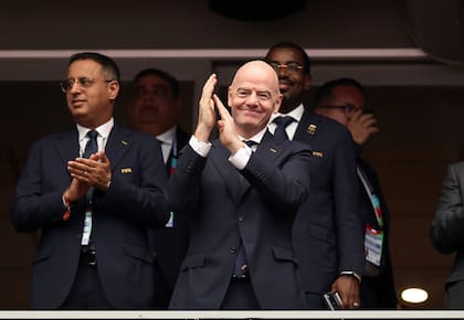 El presidente de la FIFA, Gianni Infantino, previo al partido de octavos de final de la Copa Mundial de la FIFA 2026 entre Canadá y Marruecos, celebrado en el Estadio Houston, en Houston, Estados Unidos, el 4 de julio de 2026. (Xinhua/Li Ming) (rtg) (vf)
