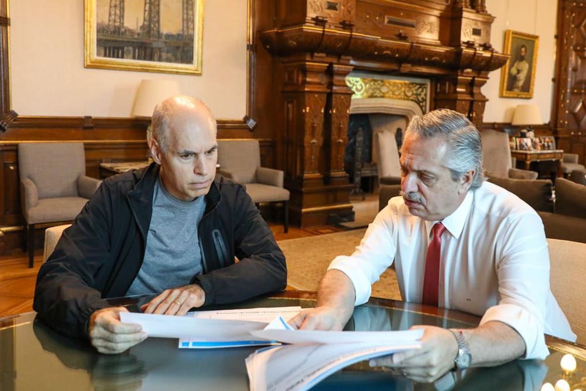 El presidente de la Nación, Alberto Fernández se reunió con el Jefe de Gobierno porteño, Horacio Rodríguez Larreta