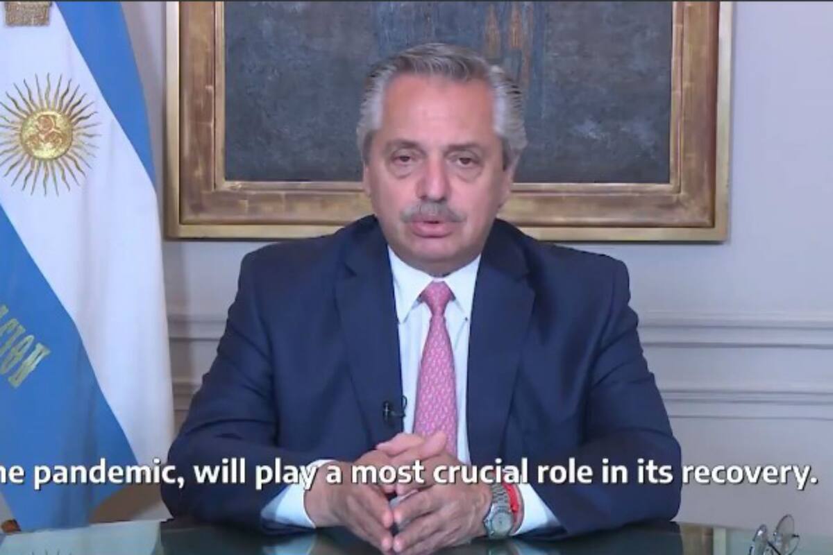 El presidente de la Nación participó de la primera Cumbre Mundial de Bancos de Desarrollo a través de un mensaje grabado