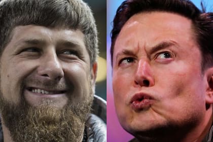 El presidente de la República de Chechenia, Ramzan Kadyrov, y el empresario Elon Musk.