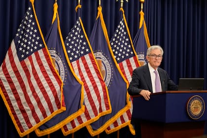 El presidente de la Reserva Federal de Estados Unidos Jerome Powell en conferencia de prensa en la sede de la Reserva Federal en Washington, el 7 de noviembre del 2024. (AP foto/Mark Schiefelbein)