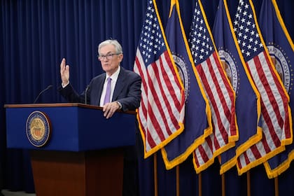 El presidente de la Reserva Federal de Estados Unidos Jerome Powell en conferencia de prensa en la sede de esa institución en Washington el 29 de octubre del 2025. (AP foto/Manuel Balce Ceneta)