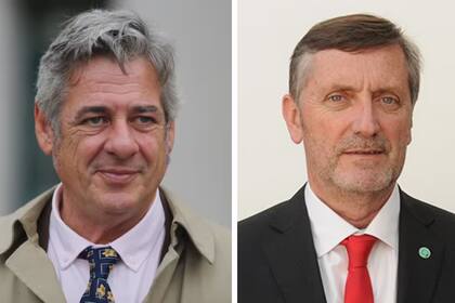 El presidente de la Sociedad Rural Argentina (SRA), Nicolás Pino, y el presidente de Coninagro, Elbio Laucirica