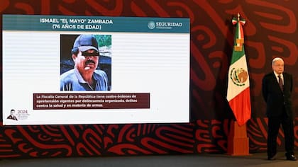 El presidente de México, Andrés Manuel López Obrador, durante una conferencia de prensa sobre el arresto de Zambada