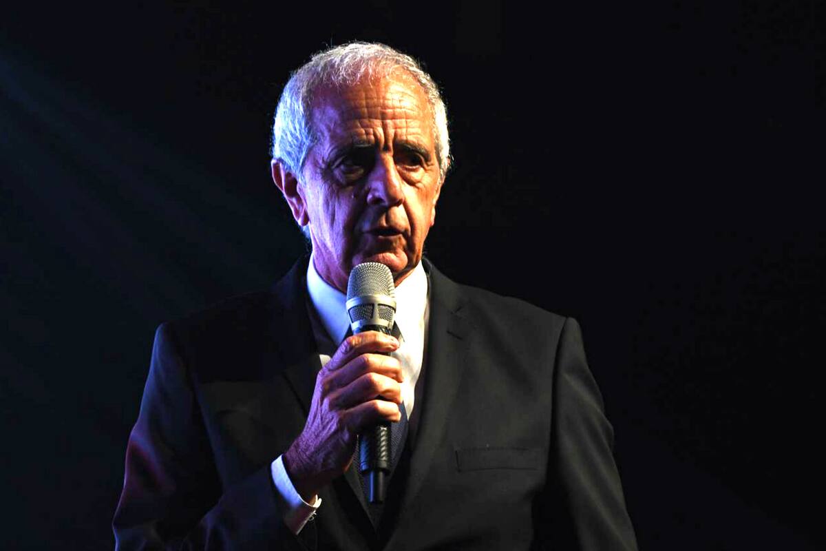 El presidente de River, durante la cena anual solidaria del club.