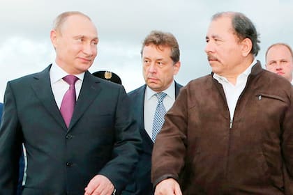 El presidente de Rusia, Vladimir Putin, y el de Nicaragua, Daniel Ortega