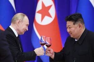 El presidente de Rusia, Vladimir Putin, y el líder de Corea del Norte, Kim Jong-un.
