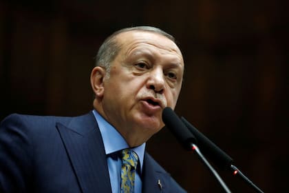 El presidente de Turquía habló desde el Parlamento