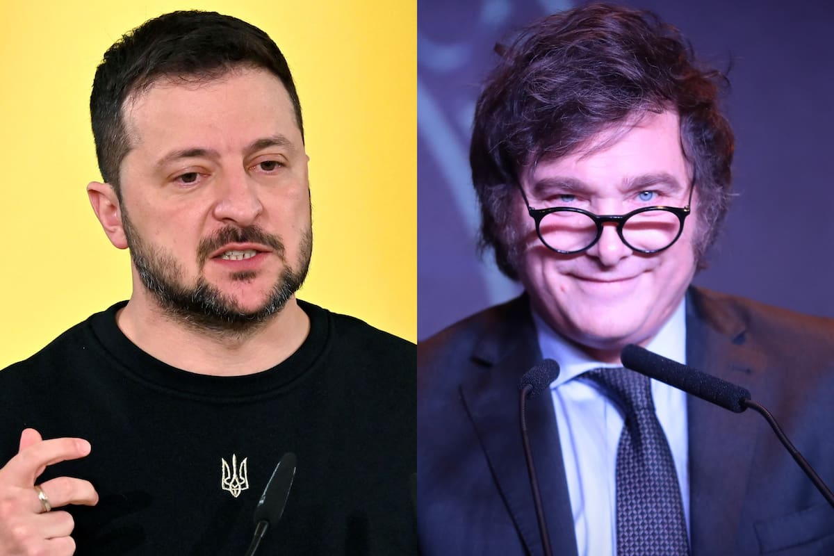 El presidente de Ucrania, Volodimir Zelensky, uno de los aliados internacionales de Javier Milei