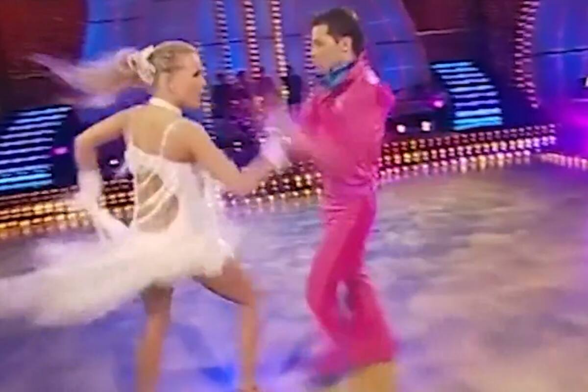 El presidente de Ucrania, Volodymyr Zelensky, en el concurso Bailando por un sueño en 2006