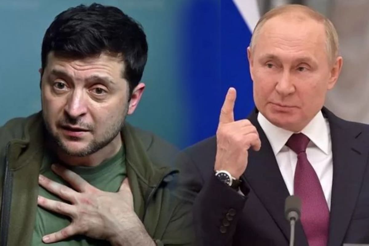 El presidente de Ucrania, Volodymyr Zelensky, y el presidente de Rusia, Vladimir Putin.
