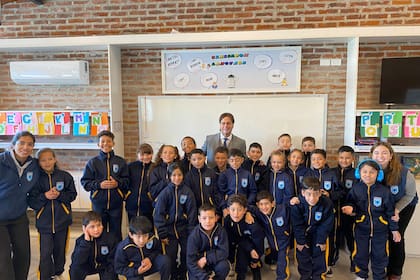 El presidente de Uruguay, Luis Lacalle Pou, en la inauguración de la escuela Impulso