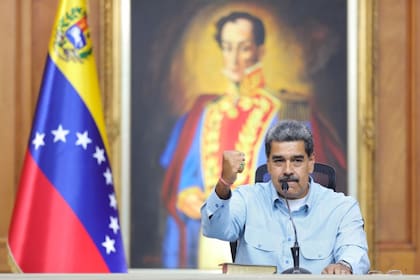 El presidente de Venezuela, Nicolás Maduro, en el Palacio de Miraflores, en Caracas