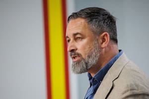 El presidente de Vox, Santiago Abascal, en Madrid. (Alejandro Martínez Vélez - Europa Press)