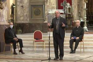 El presidente del Episcopado, el obispo Oscar Ojea