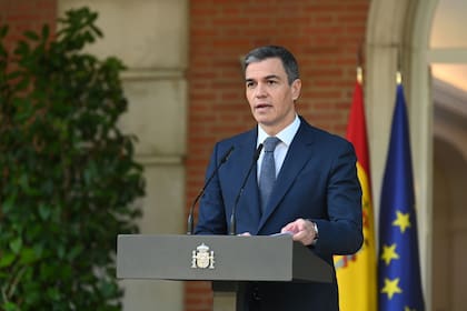 El presidente del Gobierno, Pedro Sánchez, durante una rueda de prensa, en el Congreso de los Diputados, a 28 de mayo de 2024, en Madrid (España).
