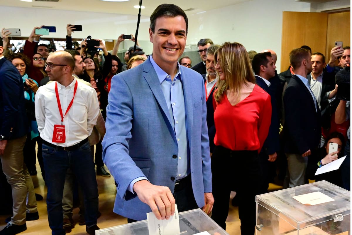 El presidente del partido socialista, que ganó las elecciones en España, votó hoy en Madrid