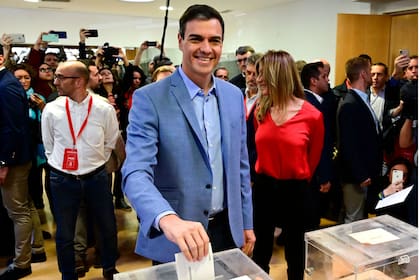 El presidente del partido socialista, Pedro Sánchez ganó las elecciones en España