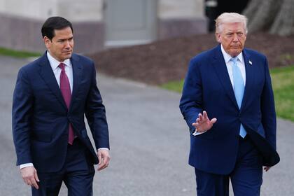 El presidente Donald Trump, con el secretario de Estado, Marco Rubio, en la Casa Blanca, en Washington, el 20 de marzo del 2026.