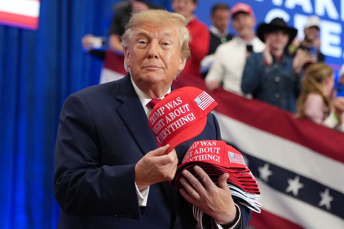 El presidente Donald Trump durante un acto de campaña en el Centro Cívico Lubbock Memorial, el marte