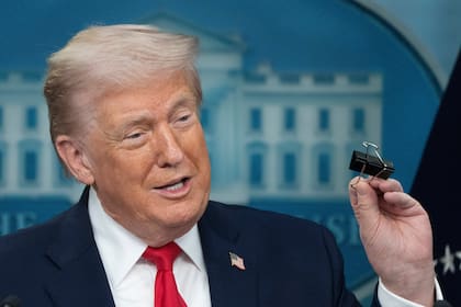 El presidente Donald Trump, durante una conferencia de prensa en la Casa Blanca, el 20 de enero de 2026, en Washington.