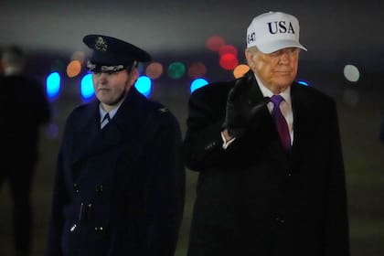 El presidente Donald Trump en la Base Conjunta Andrews, en Maryland